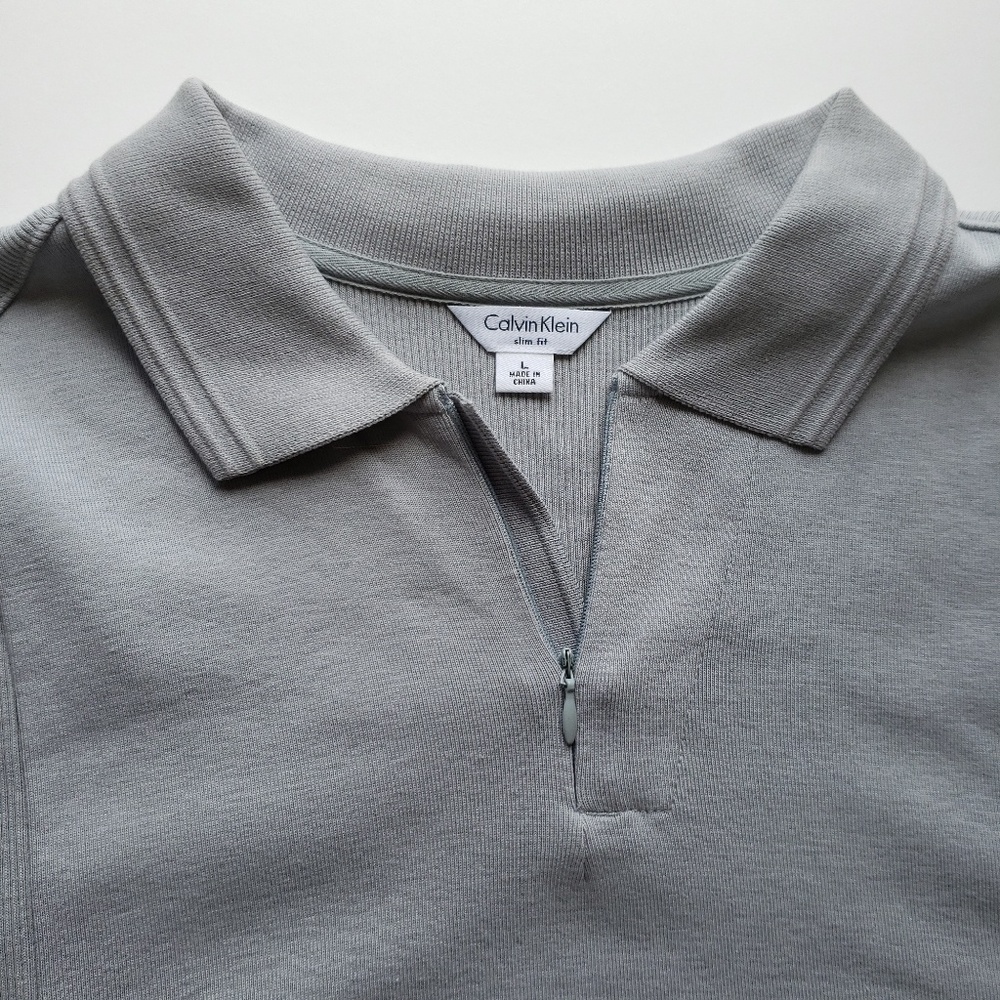 Calvin Klein Mens Zip up Gray Top
